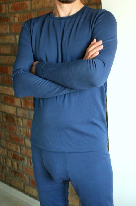 Комплект чоловічої термобілизни. Двошарова тканина. Вовна мериноса 50%