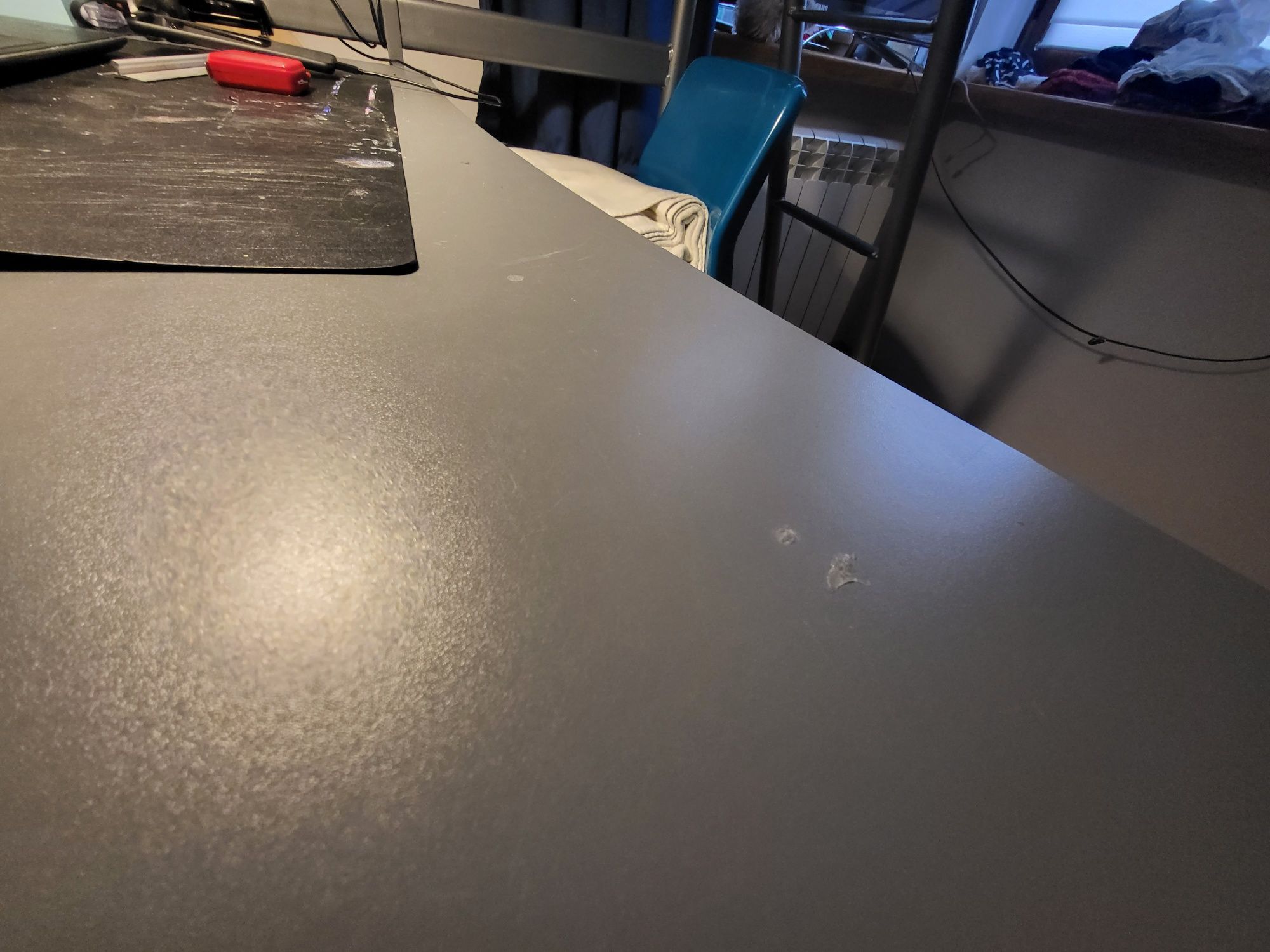 Łóżko piętrowe z biurkiem i materacem IKEA