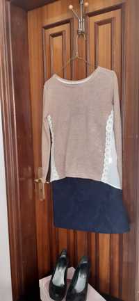 7€ conjunto Saia camisola sapatos