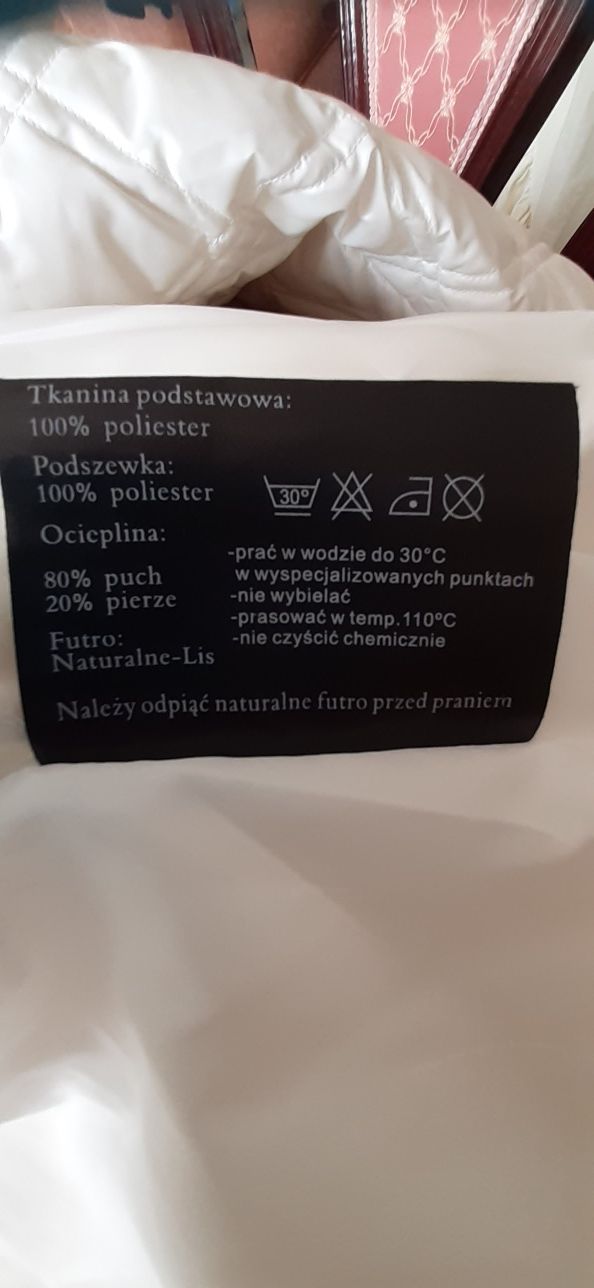 Śliczna kurtka puchowa rozmiar 38
