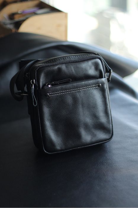 Сумка з натуральної шкіри чоловіча через плече. Барсетка шкіряна