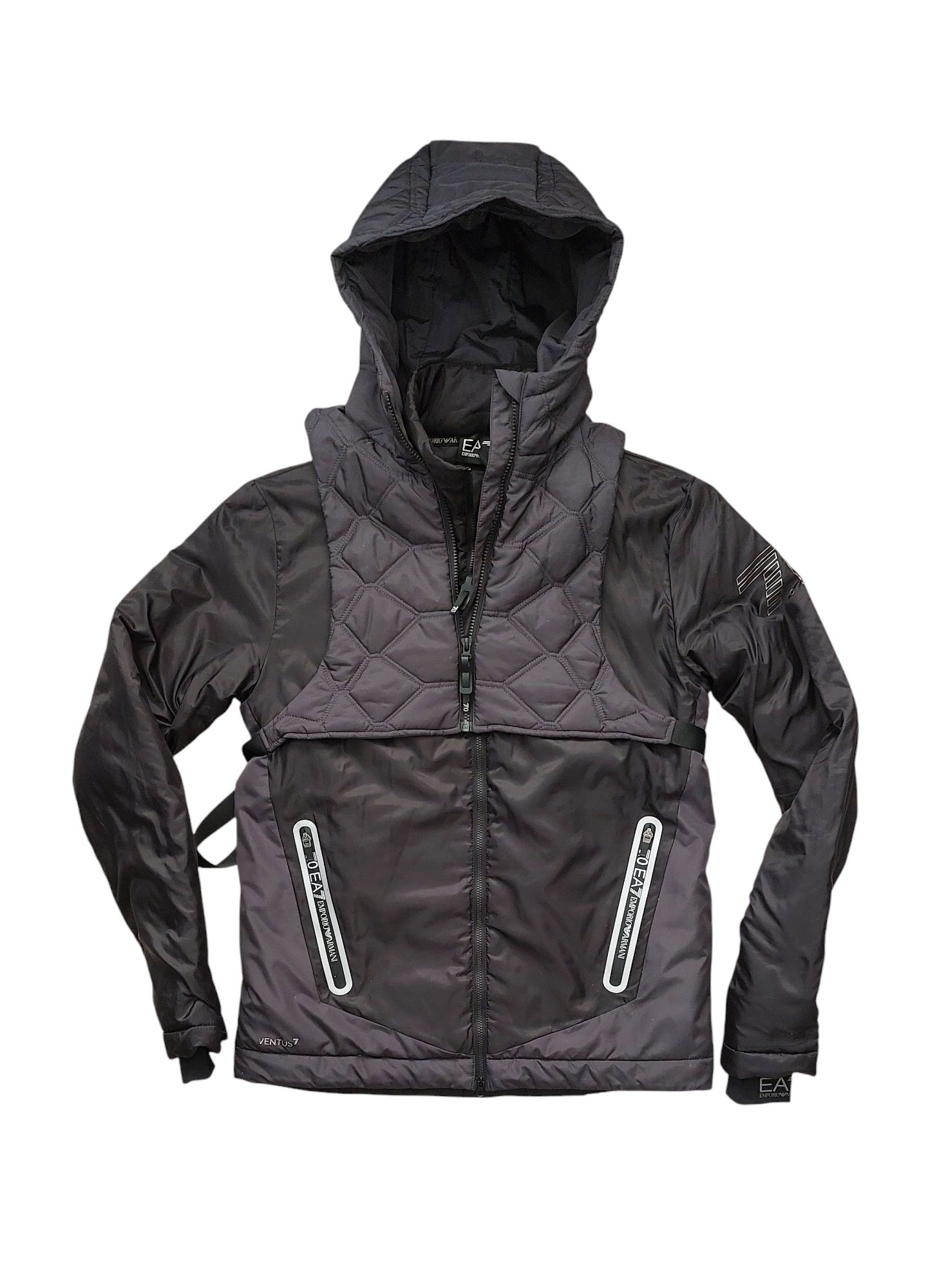 EA7 emporio armani nowa ocieplana kurtka z odpinanym plecak/kapturem r