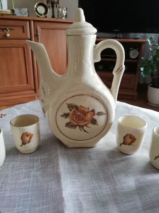 Piękny Ceramiczny Komplet z czasów PRL