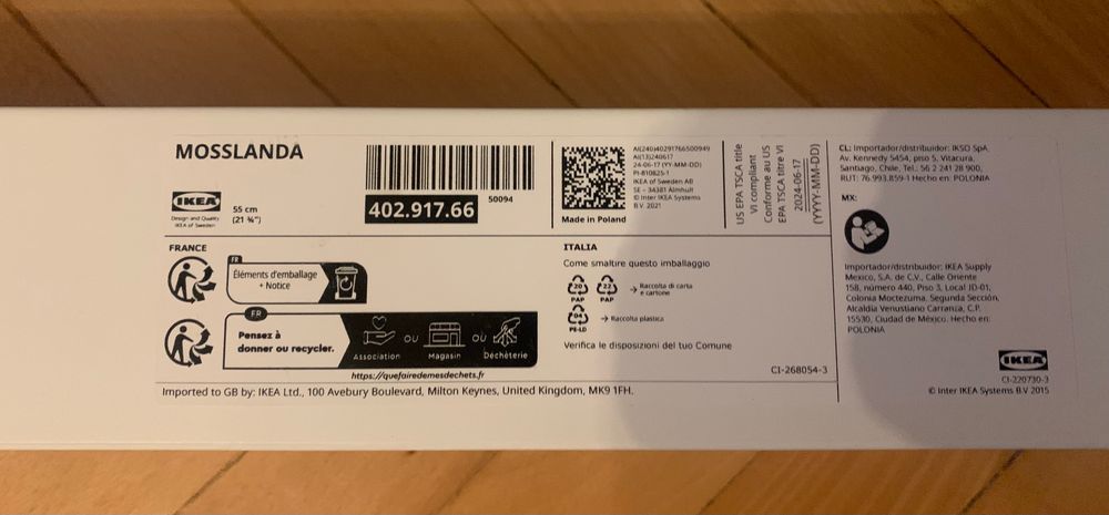 Półka Mosslanda Ikea