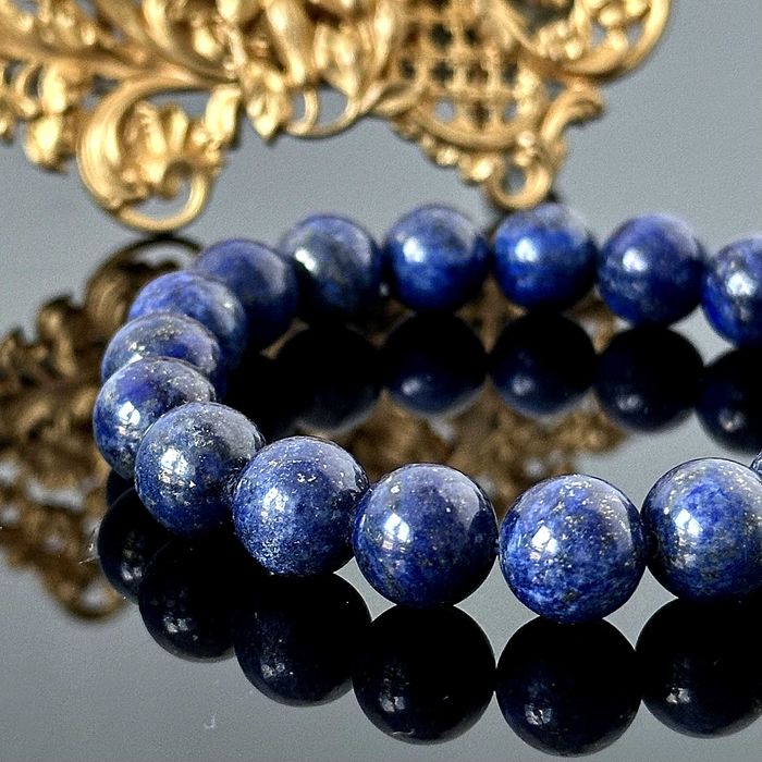 Bransoletka z naturalnym Lapis Lazuli z ok. 1980 roku z Londynu