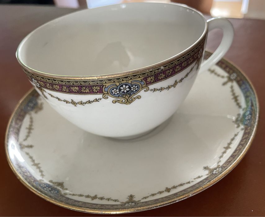 Chavenas de cha antigas de porcelana