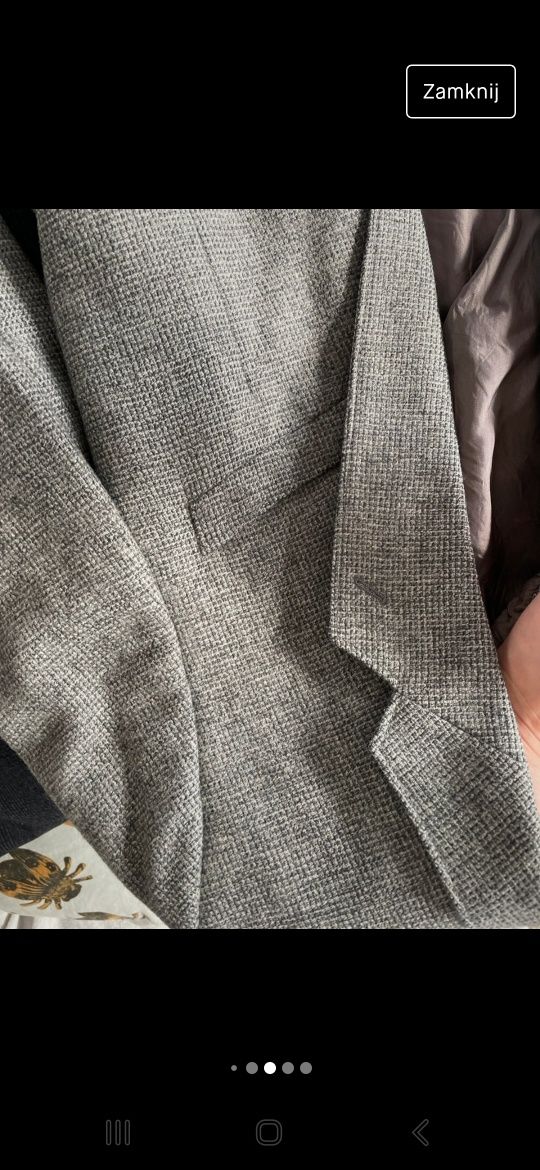 Marynarka oversize wełna
