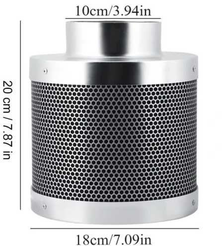 Filtr powietrza 4 cale stal nierdzewna z węglem aktywnym