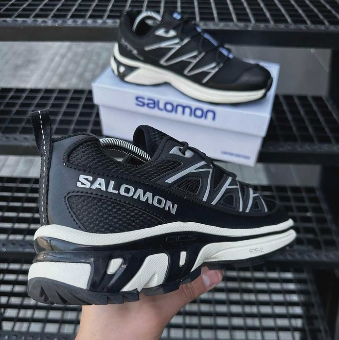 Мужские кроссовки Саломон черные Salomon сеточка
