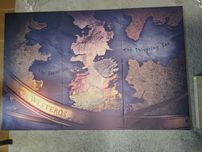 Mapa Westeros 3-częściowa na płótnie.