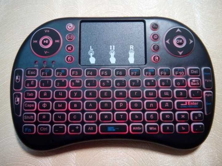 Клавиатура для телефона планшета телевизора беспроводная с подсветкой