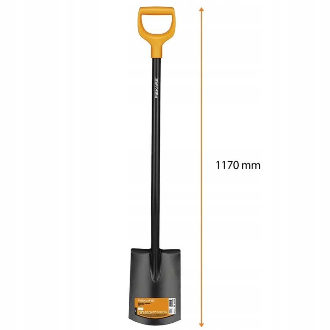 FISKARS łopata SZPADEL PROSTY ogrodowy metalowy 117cm Solidny