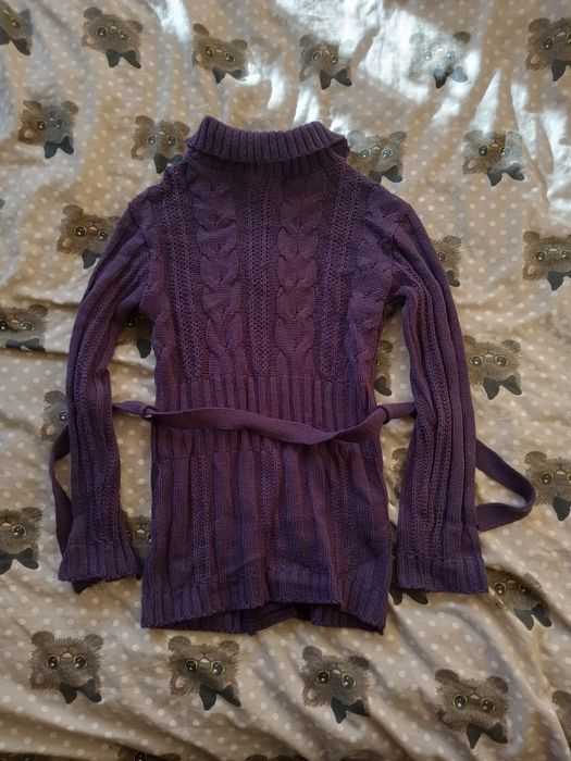 Sweter fioletowy dziewczęcy