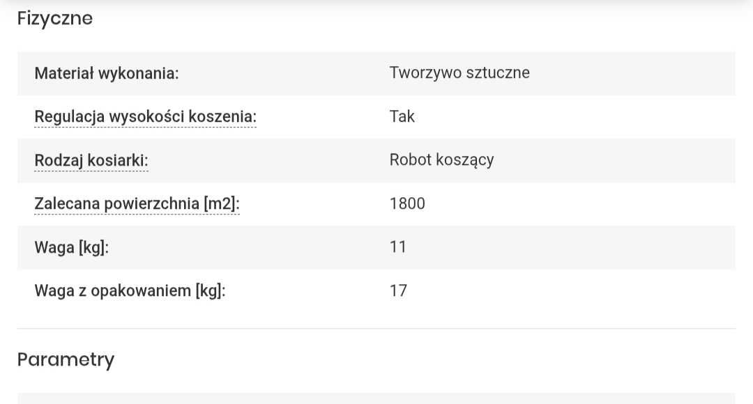 Kosiarka Robot koszący NAC RLM1800G2-T sterowanie Wi-Fi