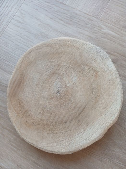 Naturalny okrągły plaster drewna pod stroik świąteczny podkładka drewn