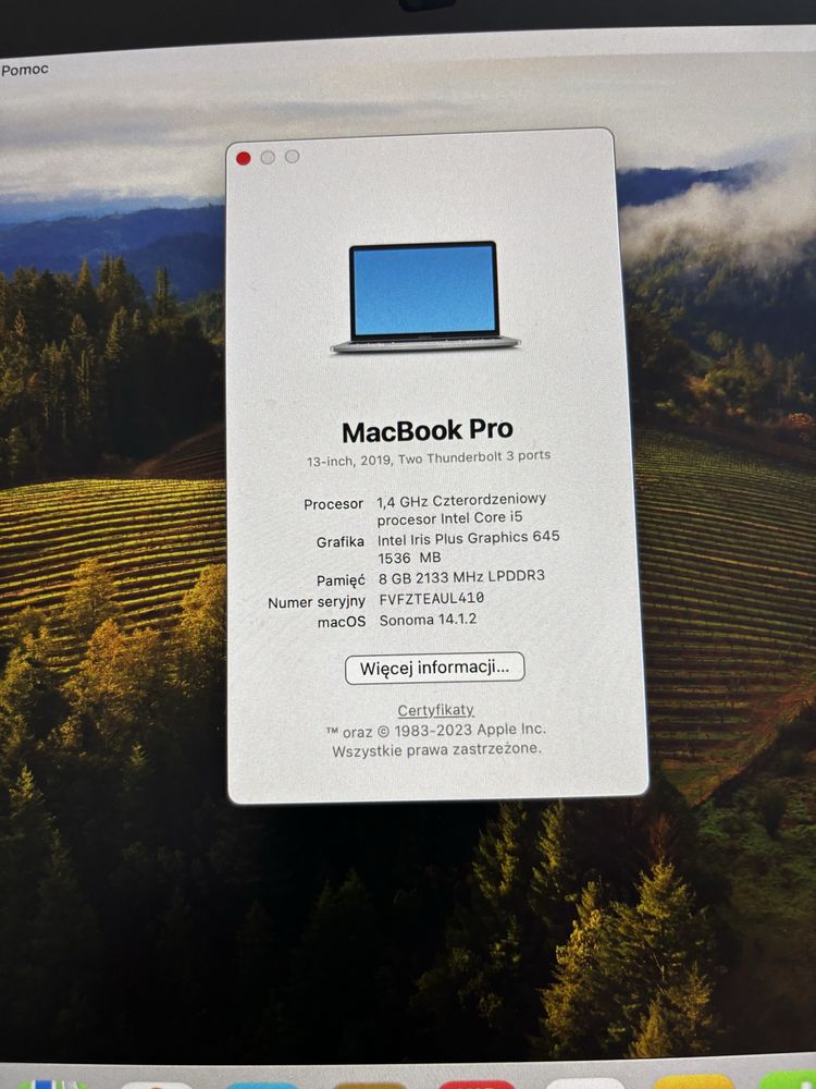 MacBook Pro 13-inch, 2019,Two Thunderbolt 3 port