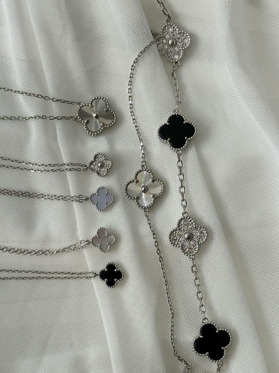 Браслет подвеска van cleef vca клевер конюшина
