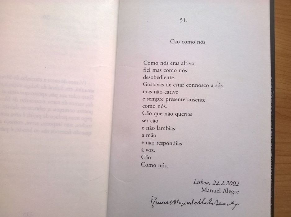 Cão Como Nós - Manuel Alegre