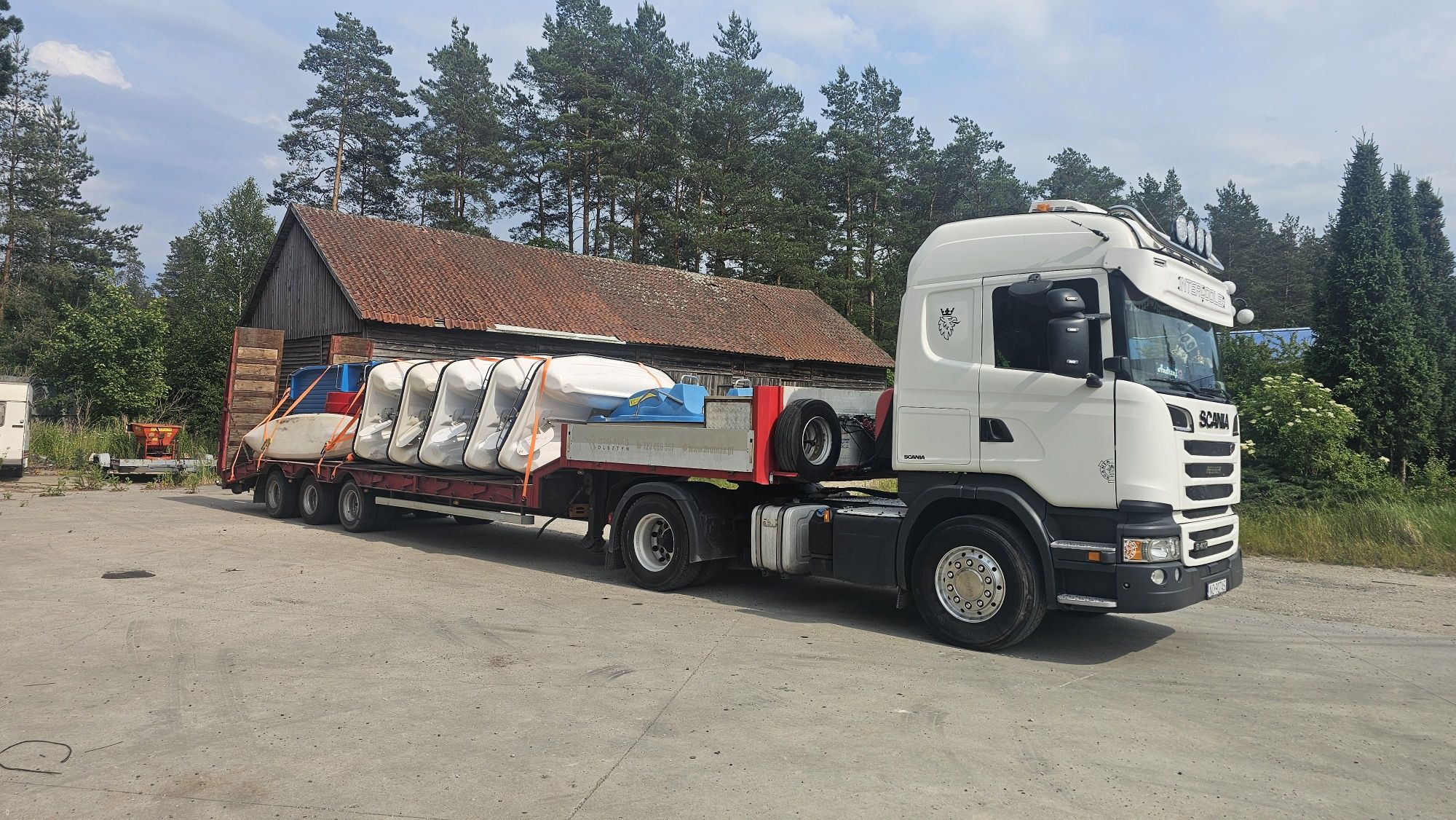 Transport maszyn rolniczych, budowlanych, pojazdów, niskopodwoziowy