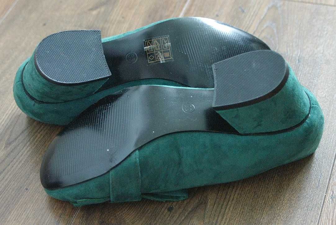 damskie buty na obcasie VICES - zielone - rozmiar 36