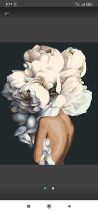 Картина за номерами дівчина квітка нік емі джадд барв