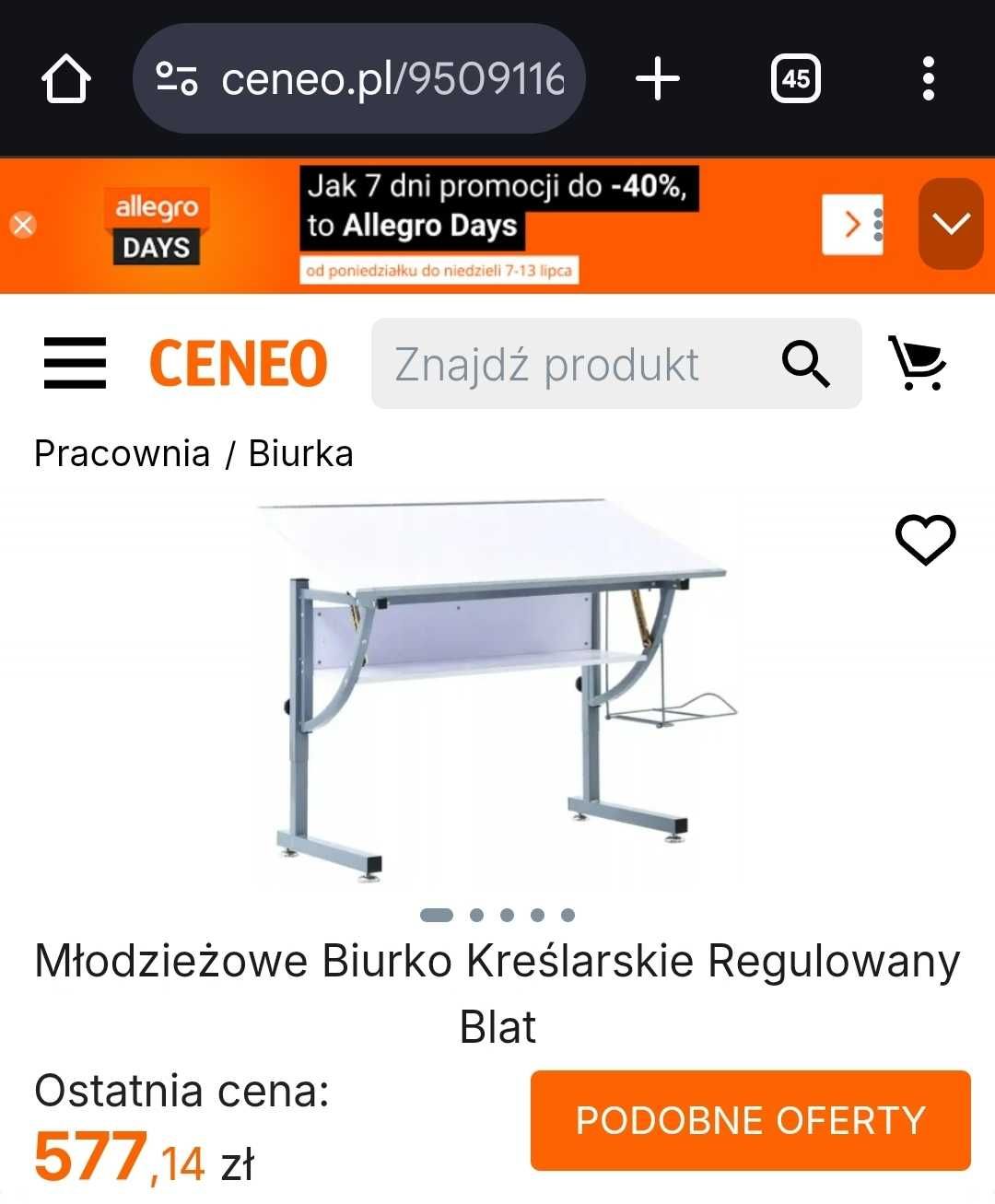 Biurko kreślarskie