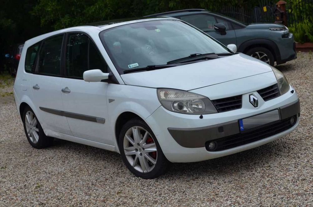 Bogata WERSJA! Renault 7os SCENIC II Skóry XENON Panorama PL zamiana