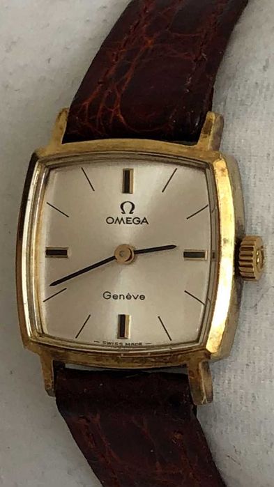 Omega Geneve, piękny zegarek damski, pozłacany, mechaniczny SUPER STAN