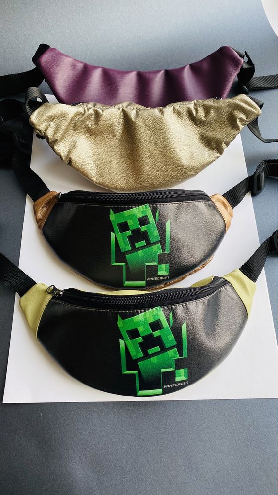 Бананка майнкрафт, minecraft  сумка на пояс барсетка