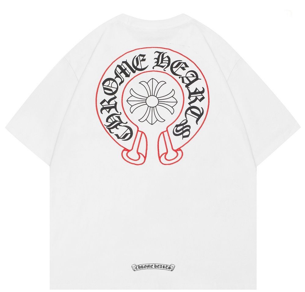Футболки Chrome Hearts Logo унисекс белые черные Хром Хартс