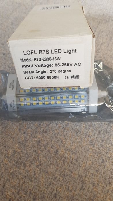 Lampadas LED R7S 16W 6000k.