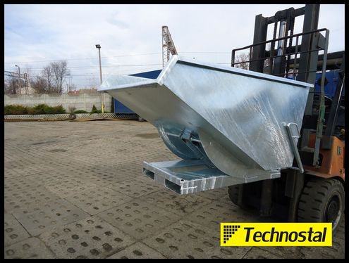 kontener samowyładowczy ocynkowany 0,7 m3 KS-7