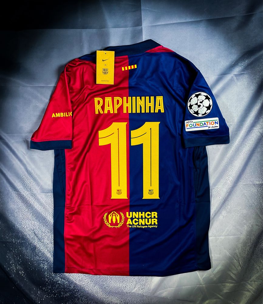 Raphinha Barcelona Liga Mistrzów Sportowa Koszulka «Nike» T-shirt / M