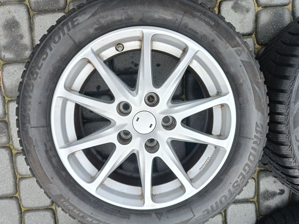 Felgi16 5*114,3 oryg Nissan Pulsar czujniki opona zima 8mm kpl