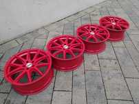 Felgi alu 19 ASA-BBS GT3 Red Glossy 8,5j et 30 Audi A5 A4 VW BMW 5x112