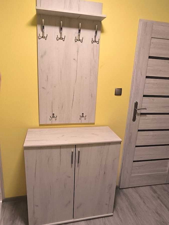 Wieszak na ubrania dąb craft biały 60cm