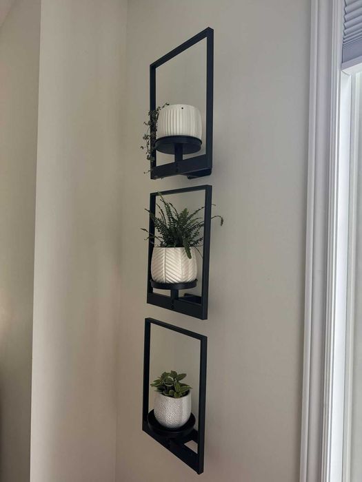 Kwietniki 3 sztuki na kwiaty stojaki ścienne na ścianę oryginalne loft