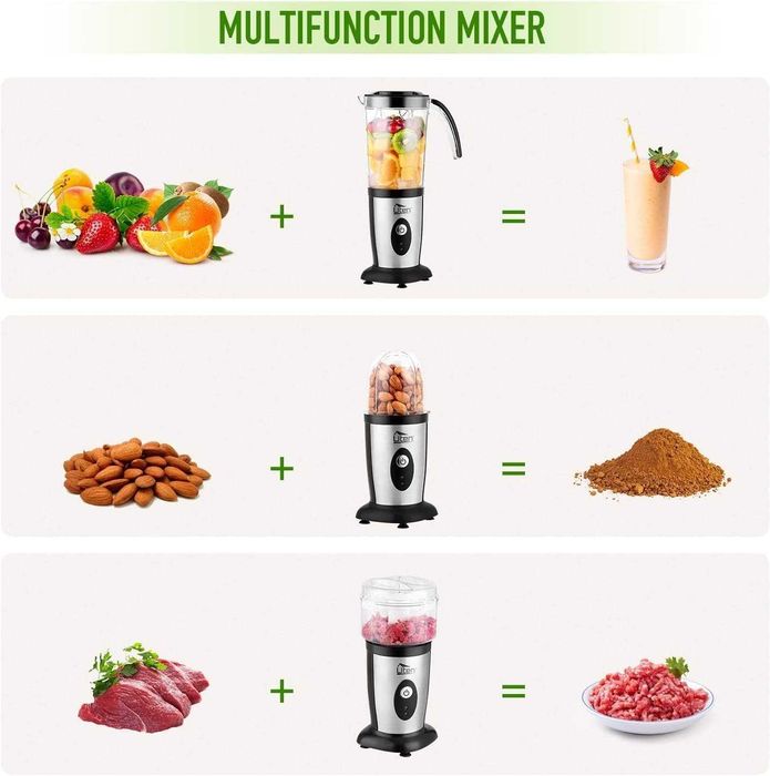 Blender kielichowy Uten 220 W srebrny/szary