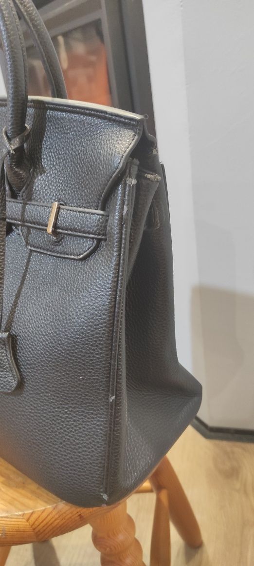 Czarna damska torebka torba do ręki handbag totebag