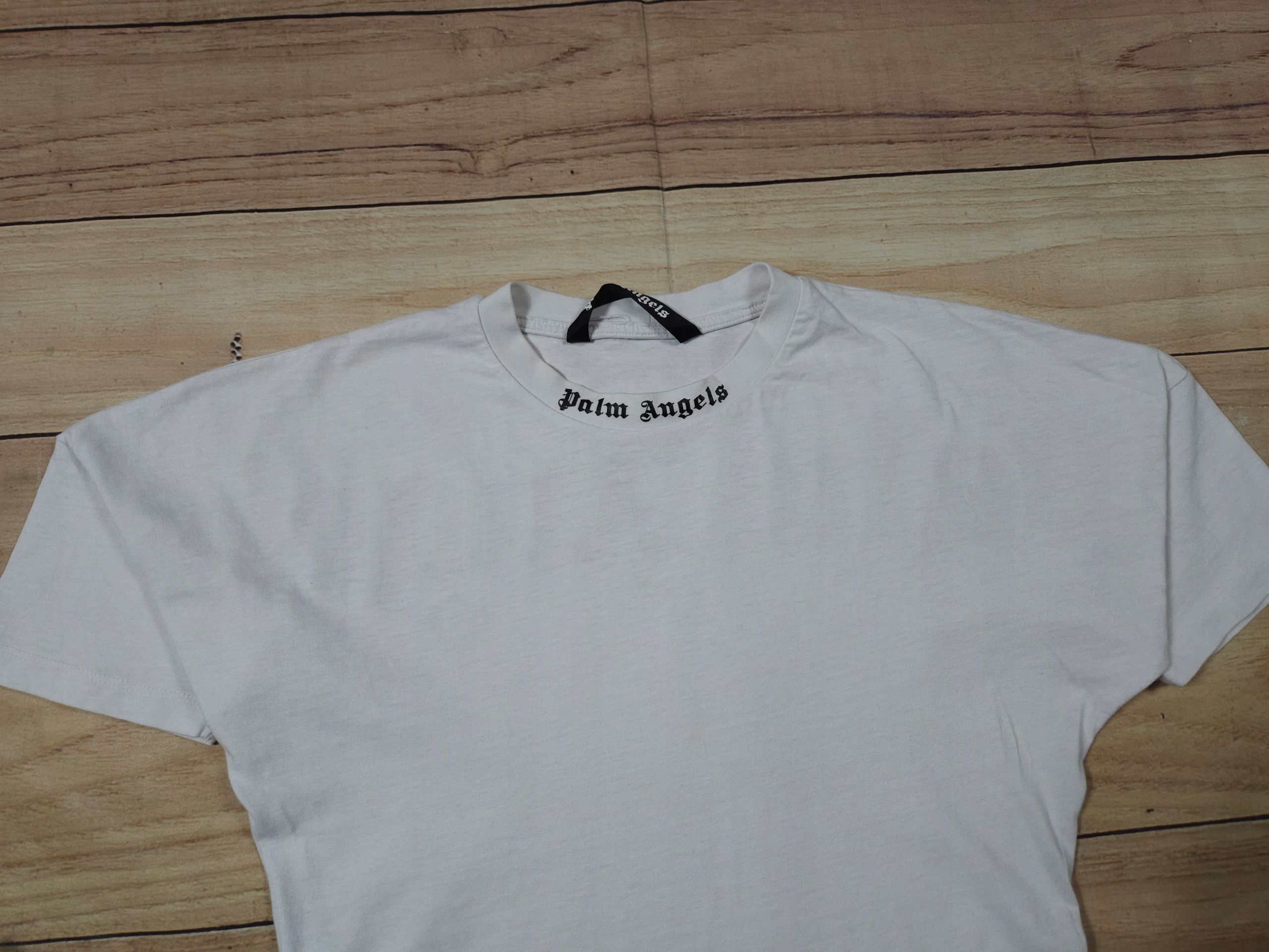 PALM ANGELS Koszulka Męska T-Shirt Biała Logowana r. S