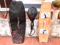 Prancha kite + capa + arnês