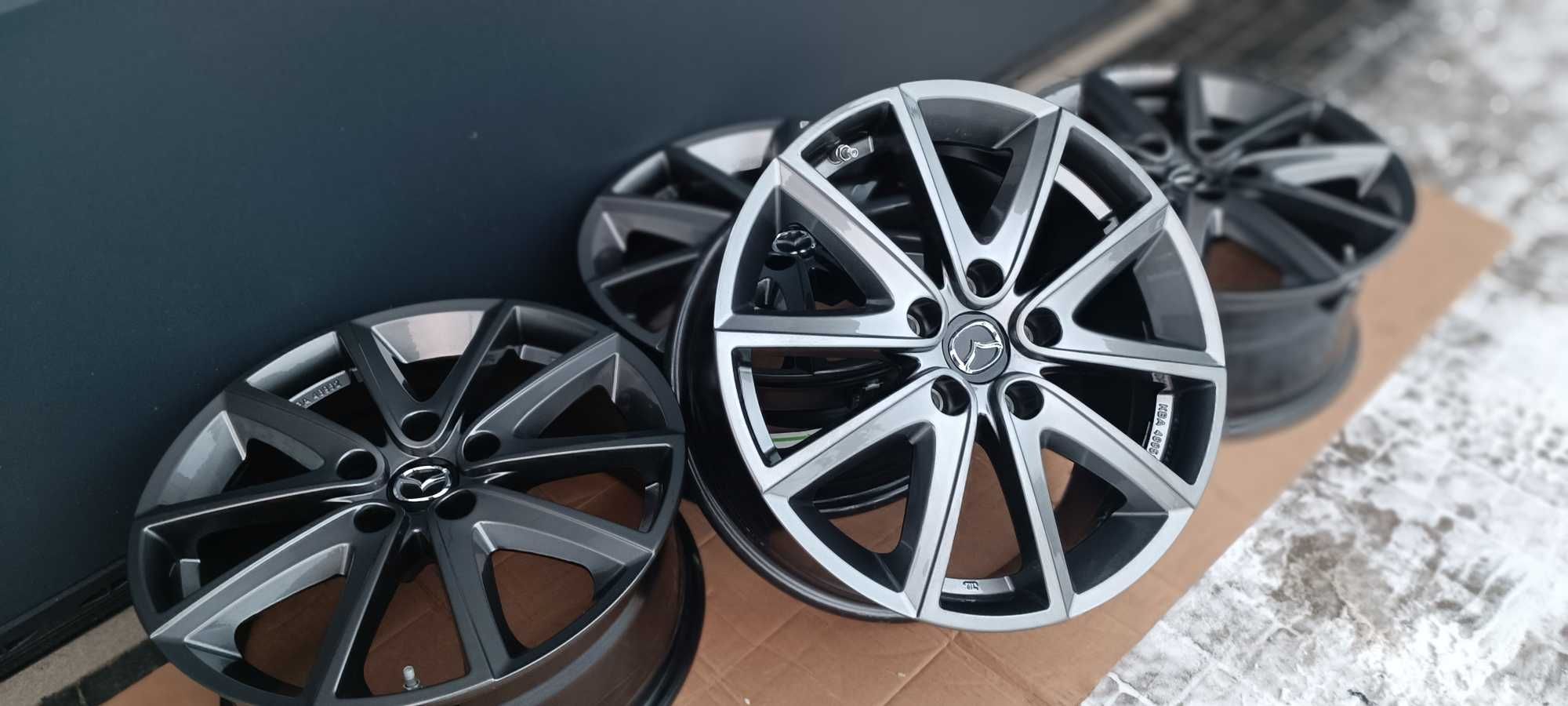 4× Alu Felgi 17" 5x114.3 Oryginał Mazda 6 CX3 CX5  Titanium czujniki