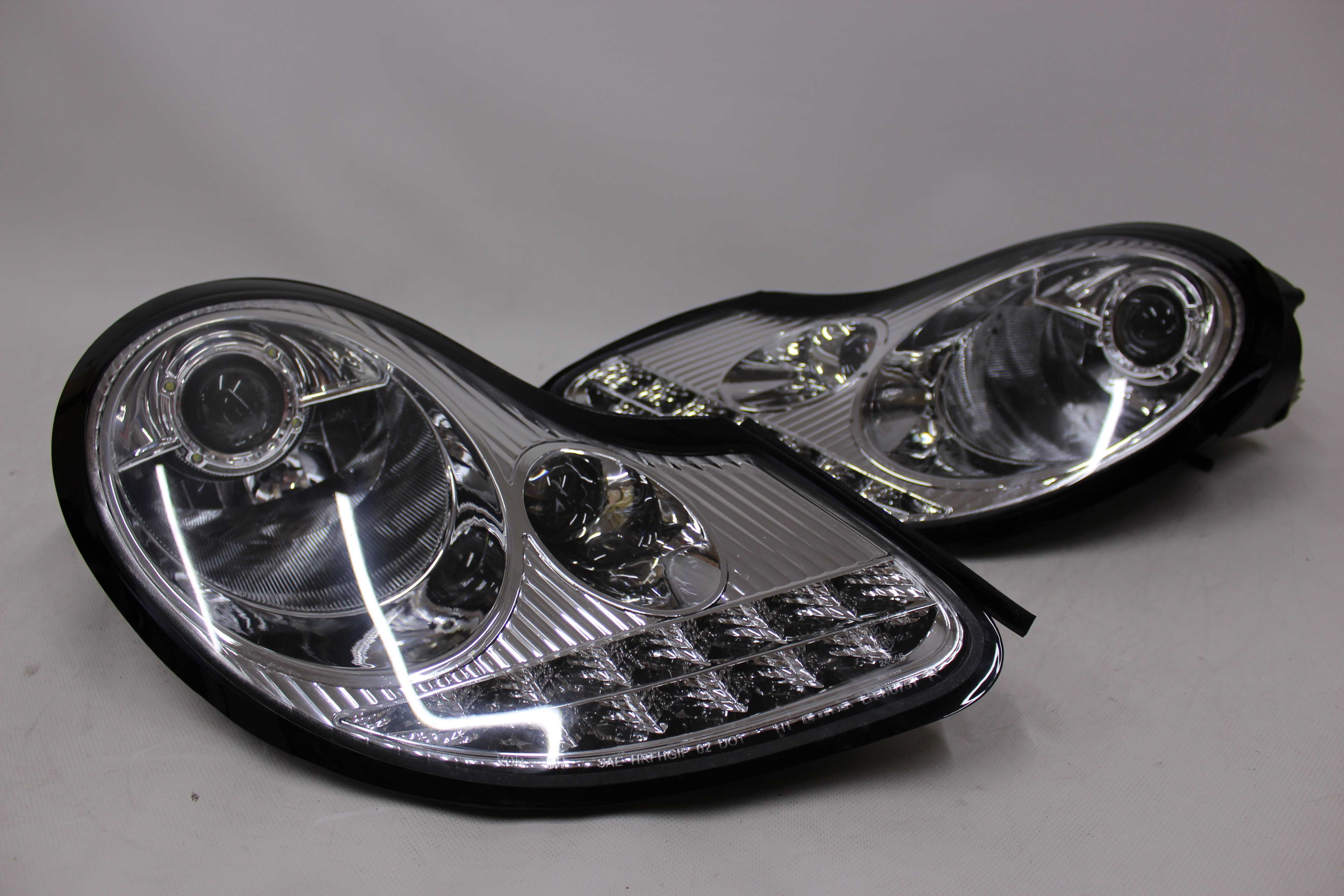 Lampy przednie przód PORSCHE BOXSTER 96-04 / 911 996 LED CHROM TUNING