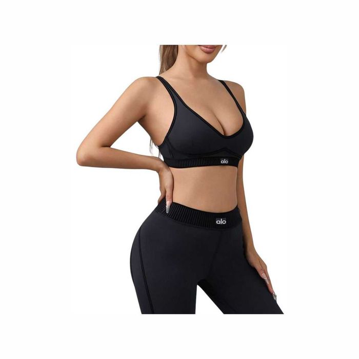 Топ спортивний Alo Yoga Airlift Line Up Bra Grey