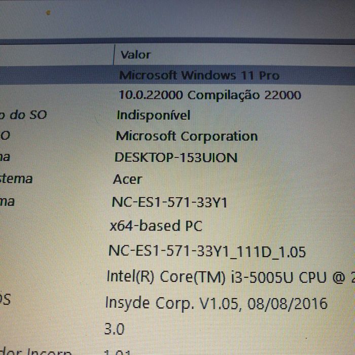 Motherboard acer ES1-571 inclui processador i3-5005U, test s anomalia64584337855234123