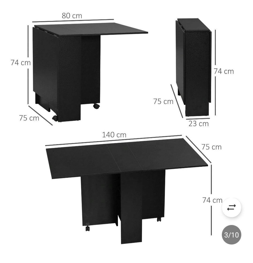 Mesa nova preta dobravel