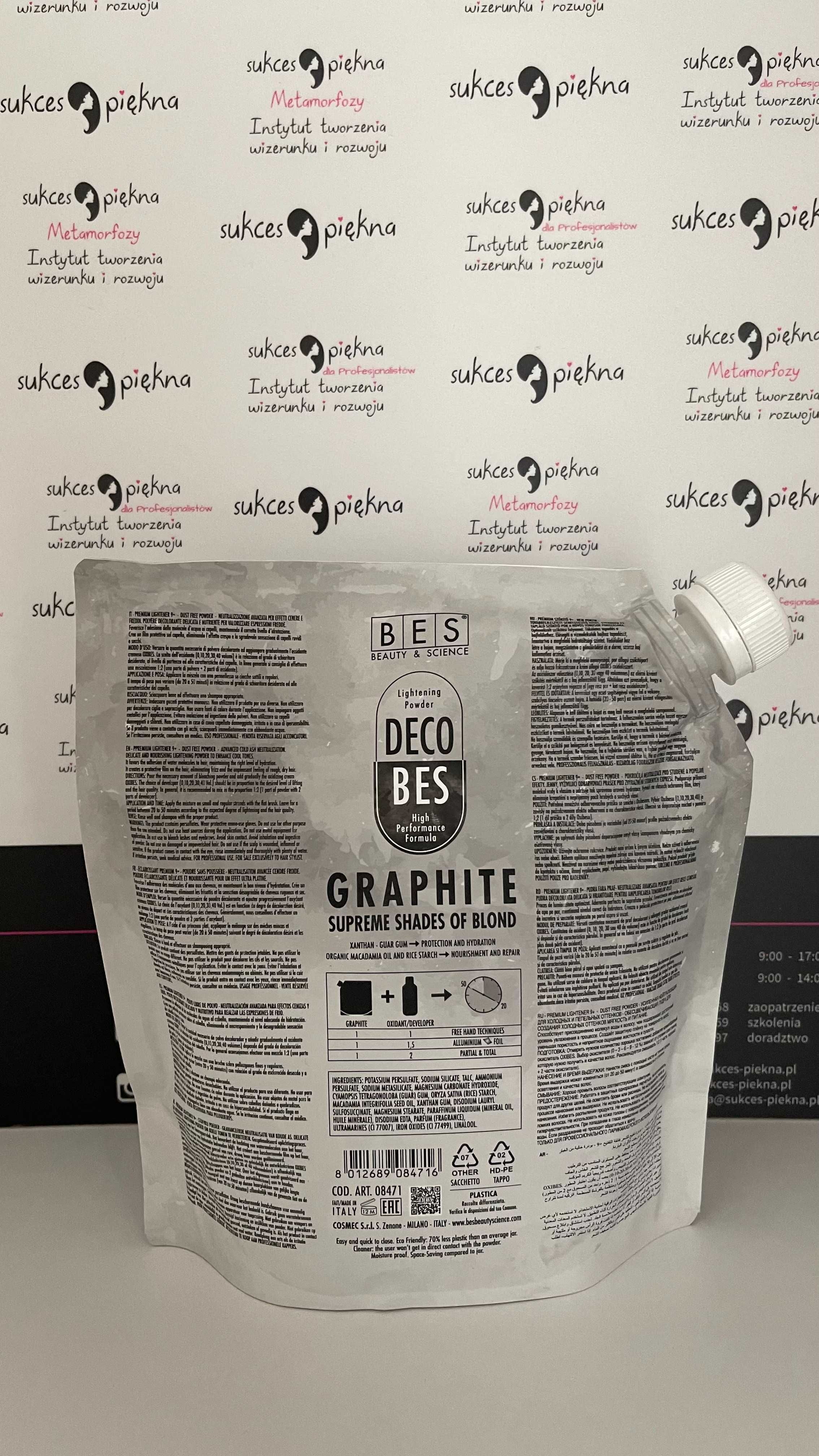 Proszek rozjaśniający BES DECOBES GRAPHITE 500g