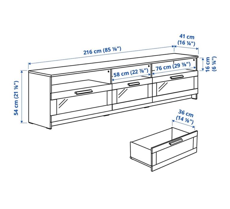 Móvel TV preto IKEA