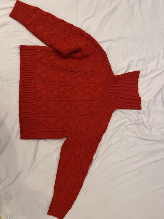 Welniany sweter czerwony