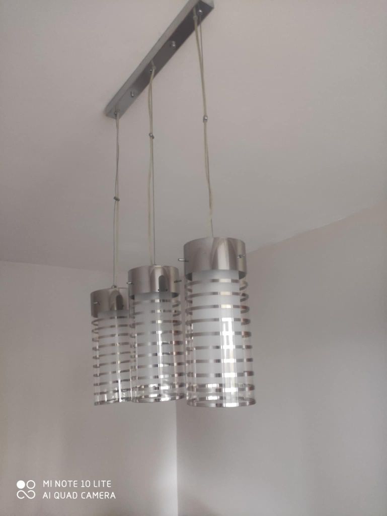 Lampa wisząca szklana
